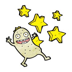 cartoon magic potato