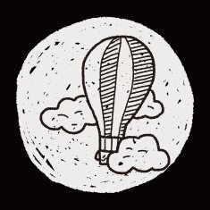doodle hot air balloon N17