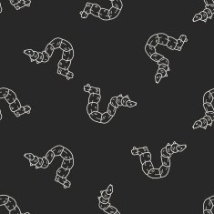 caterpillar doodle seamless pattern background N7