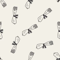 certificate doodle seamless pattern background