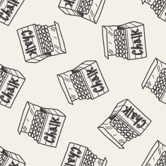 chalk doodle seamless pattern background