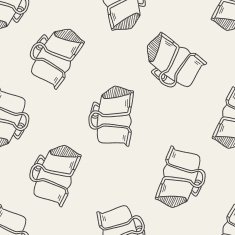 clip doodle seamless pattern background