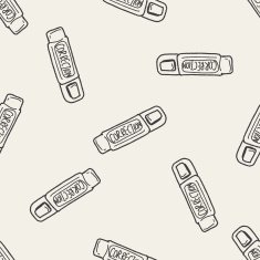 correction pen doodle seamless pattern background