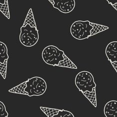 doodle ice cream seamless pattern background N7