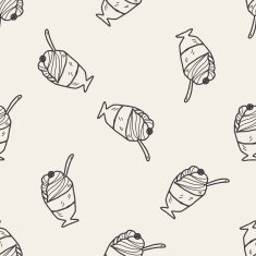 doodle ice cream seamless pattern background N10