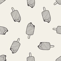 doodle ice cream seamless pattern background N12