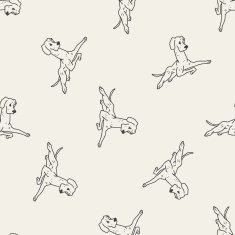 dog doodle seamless pattern background N16