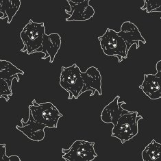 dog doodle seamless pattern background N23