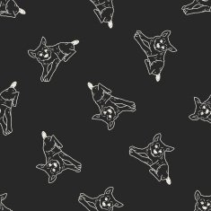dog doodle seamless pattern background N25