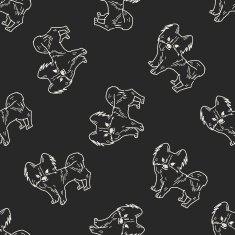 dog doodle seamless pattern background N26