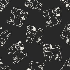 dog doodle seamless pattern background N29