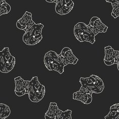 dog doodle seamless pattern background N32