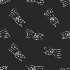 dog doodle seamless pattern background N34