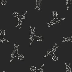 dog doodle seamless pattern background N35