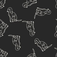 dog doodle seamless pattern background N36