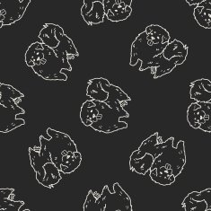 dog doodle seamless pattern background N38