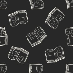 doodle book seamless pattern background N5