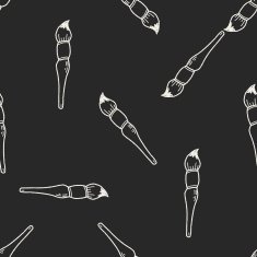 Doodle Brush seamless pattern background N2