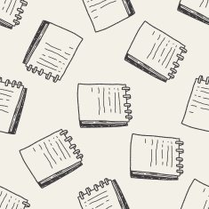 doodle notebook seamless pattern background