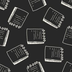 doodle notebook seamless pattern background N3