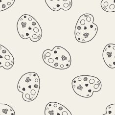 doodle palette seamless pattern background