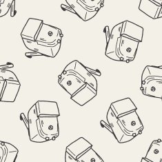 Doodle Pencil sharpeners seamless pattern background