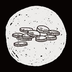 gold coin doodle N6