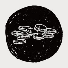 gold coin doodle N7