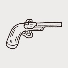 gun doodle N28