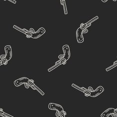 gun doodle seamless pattern background N6