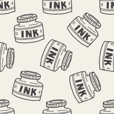 ink doodle seamless pattern background
