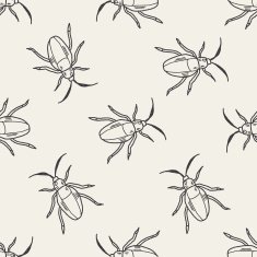 insect doodle seamless pattern background