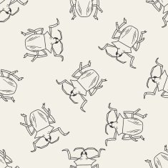 insect doodle seamless pattern background N4