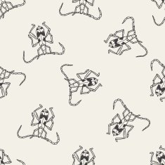 insect doodle seamless pattern background N5