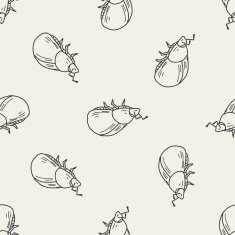 insect doodle seamless pattern background N6