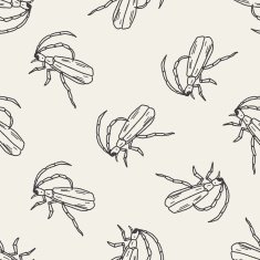 insect doodle seamless pattern background N7