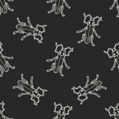 insect doodle seamless pattern background N10