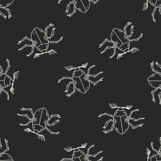 insect doodle seamless pattern background N16