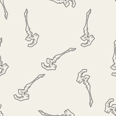 Magic Wand doodle seamless pattern background N5