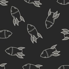 Missile doodle seamless pattern background