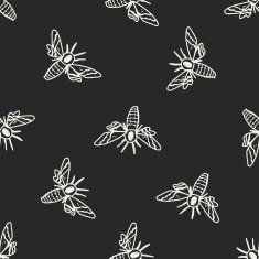 Moth doodle seamless pattern background N2