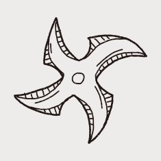 ninja weapon doodle N14