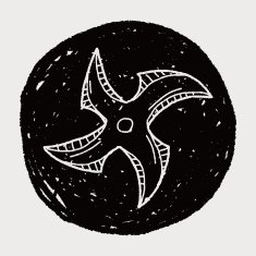 ninja weapon doodle N17