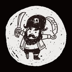 pirate captain doodle N6