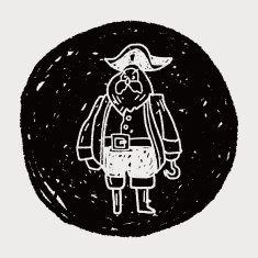 pirate captain doodle N8