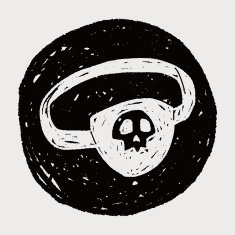 pirate eye mask doodle N6