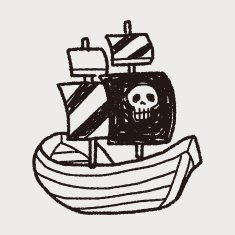 Pirate Ship doodle N10