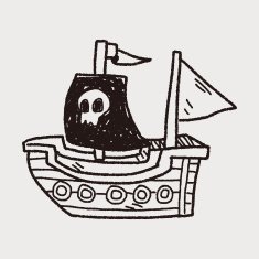 Pirate Ship doodle N11