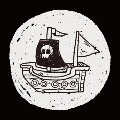 Pirate Ship doodle N15