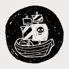 Pirate Ship doodle N16